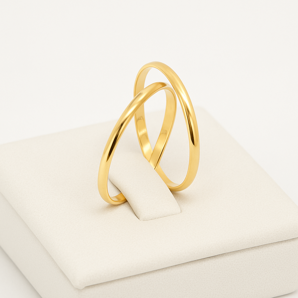 Aliança Boleada 2mm em Ouro 18k/750 