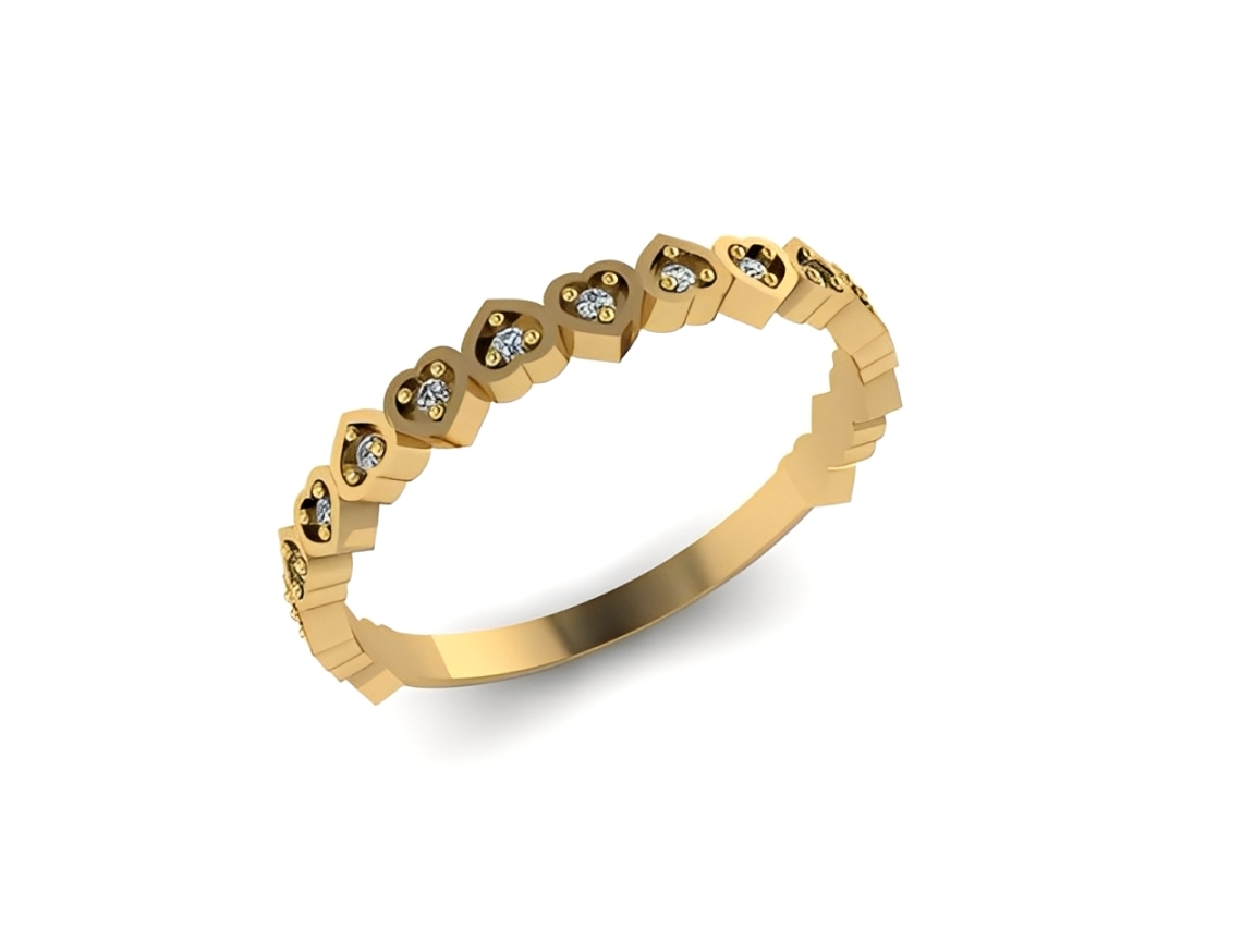 030 - Anel Aparador de Ouro Amarelo 18k/750