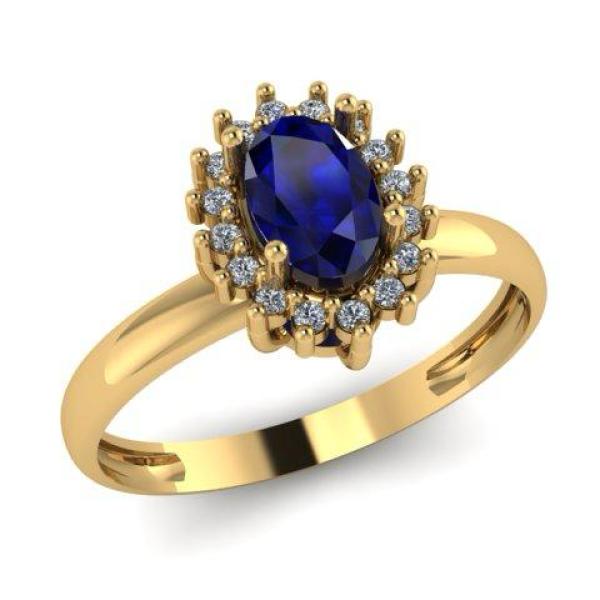 025 - Anel Solitário de Ouro Amarelo 18k/750