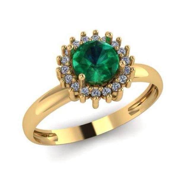 026 - Anel Solitário de Ouro Amarelo 18k/750