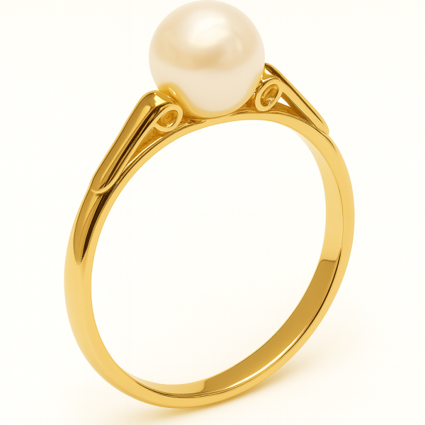 036 - Anel Solitário de Ouro Amarelo 18k/750