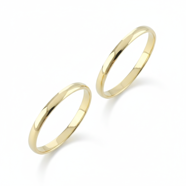 Aliança Boleada 3mm em Ouro 18k/750 