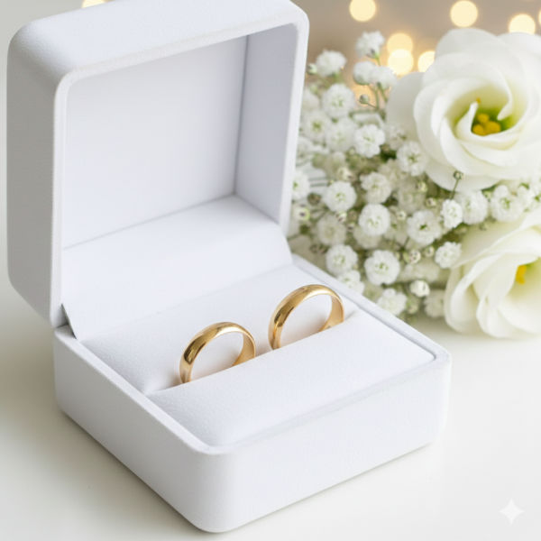 Aliança Boleada 5mm em Ouro 18k/750 